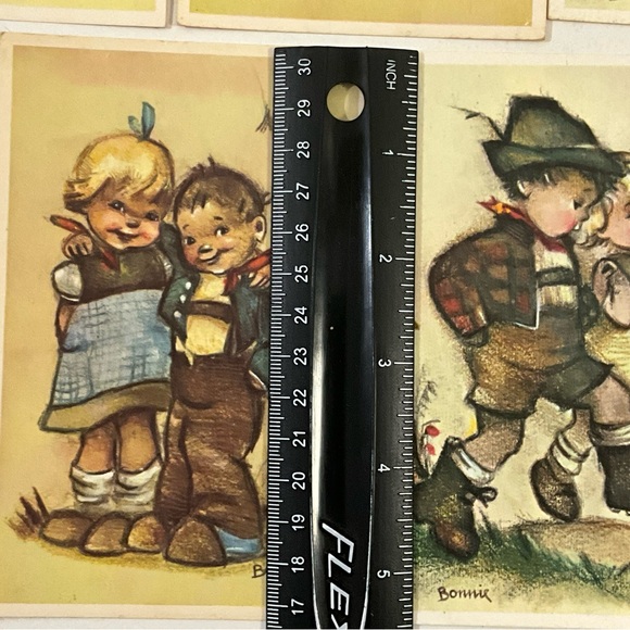 Vintage Lot of 5 Alfred Mainzer “Bonnie” Hummel like Kids Postcards Belgium - Picture 8 of 11